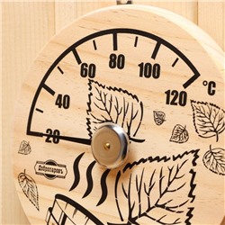 Термометр для бани и сауны «Листья», d=14 см, деревянный, «Добропаровъ»