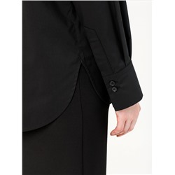 Блузка чёрная прямого силуэта