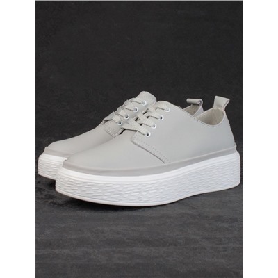 05-PDF88-2 GRAY Кроссовки женские (натуральная кожа)