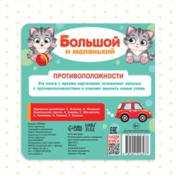 Картонная книга «Большой и маленький», 10 стр.