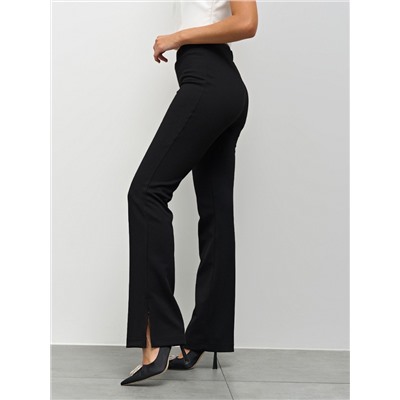 Брюки чёрные трикотажные с разрезами