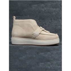 01-5172-5 BEIGE Ботинки женские демисезонные (натуральная замша, байка)