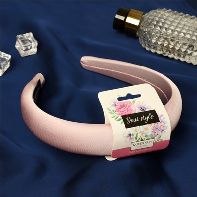 Ободок для волос QF «Лира», 3 см, розовый