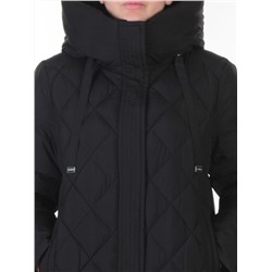 8353 BLACK Пальто зимнее женское (200 гр. холлофайбер)