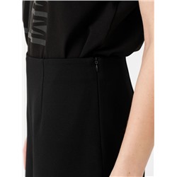 Брюки чёрные трикотажные широкие