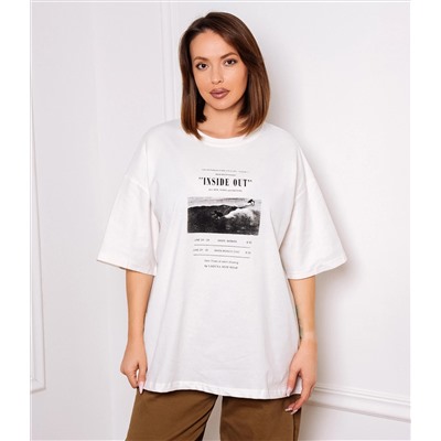 Футболка #КТ6848, белый