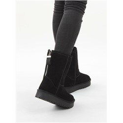 04-PAYH17-1Z BLACK Угги женские (натуральная замша, 100% шерсть)
