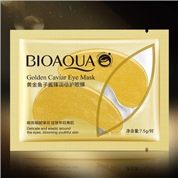 Патчи под глаза с частицами золота и икрой BIOAQUA Golden Caviar Eye Mask, 1 пара.