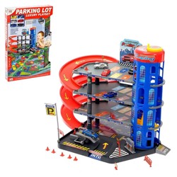 УЦЕНКА Парковка «Мега паркинг», 6 металлических машин + коврик (помята упаковка)