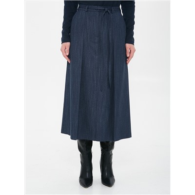 Юбка тёмно-синяя с поясом