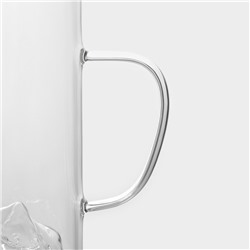 Кружка Magistro «Горы», 330 мл, стекло, прозрачная