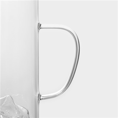 Кружка Magistro «Горы», 330 мл, стекло, прозрачная