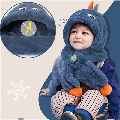 Шапка -капюшон детская меховая LK2210031