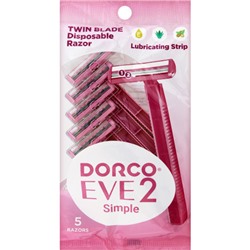 Одноразовые станки Dorco EVE2 Simple (Lubricating Strip) (TG-708PK-5P) (5шт)