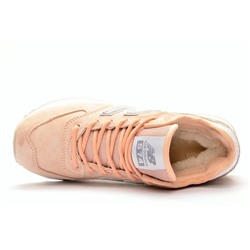 Sport + NB RB35-5 Кр­оссовки персик замша, подклад комби мех (нат+иск)