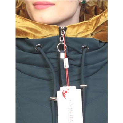 YRM10522 DK. GREEN Пальто зимнее на холлофайбере Obralite