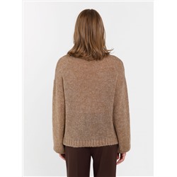 Джемпер вязаный с люрексом в цвете сафари
