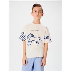 Футболка детская Gzhel_t-shirt молочный Acoola