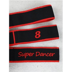 Ремень эластичный для йоги Woohooo Yoga Belt / 8 петель/ красный / уп 50