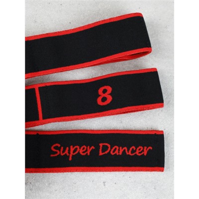 Ремень эластичный для йоги Woohooo Yoga Belt / 8 петель/ красный / уп 50