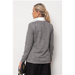 Жакет трикотажный тёмно-серый с накладными карманами Сьюзи №1