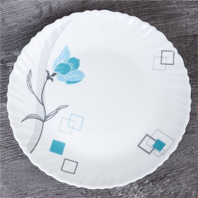 Столовый набор 20 предметов с блюдом / 20/LHP-8120 (6834-2) /уп 2/ Бирюза квадраты