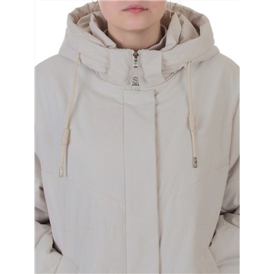 B-552 LT. BEIGE Куртка демисезонная женская (100 гр. холлофайбер)