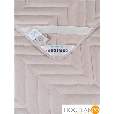 MedSleep ARIES Стеганый Hаматрасник 160х200, 1пр, хлопок/шерсть/микровол. 200 гр/м2