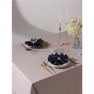 Набор салфеток с декоративными кольцами «Этель» Grey pleasure, 40×40 см - 4 шт., 100% хлопок, саржа 190 г/м²