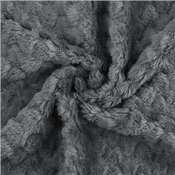 Лоскут плюш «Соты», 50×50 см, 220 г/м, серый №18