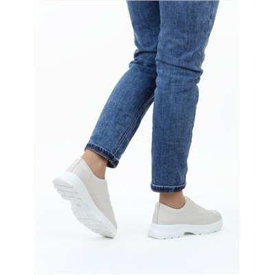 03-YD138-2 LT. BEIGE Полуботинки спортивные женские (натуральная кожа)