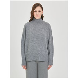 Свитер вязаный серый оверсайз
