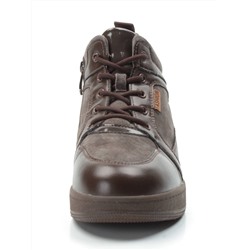 04-PA-18Z BROWN Ботинки зимние женские (натуральная замша и кожа, шерсть)