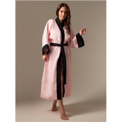 Халат женский длинный SL HOME Rose-52, лён 100%, розовый