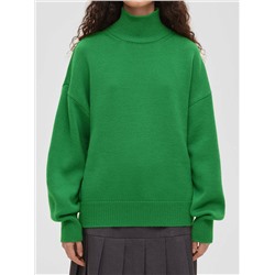 Свитер свободного кроя, зеленый