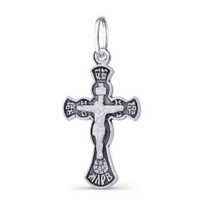 Крест из серебра литье частичное чернение