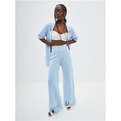 Комплект с бахромой SAMANTA, Голубой