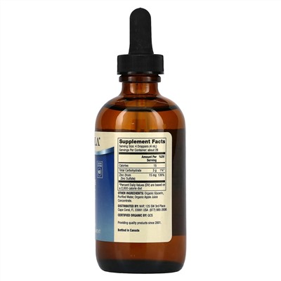 Dr. Mercola, цинк, 15 мг, 115 мл (3,88 жидк. унции)