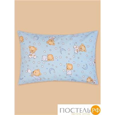 DAILY by T МИШКИ голуб КПБ 112х147-1/110х150-1/40х60-1, 3 пр., хл.