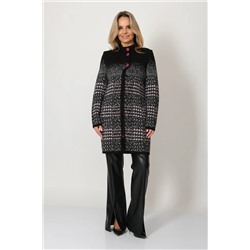 Кардиган В 1742 ст/черно-ягодный