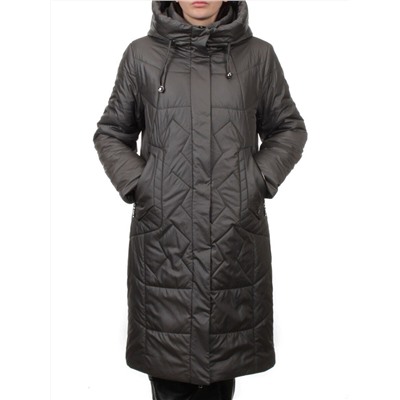 TR-2303 GREEN GRAY Пальто зимнее женское (верблюжья шерсть)