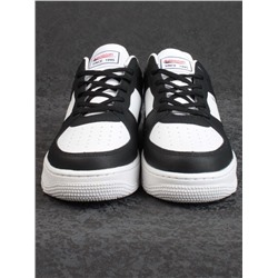 05-P112-4 BLACK/WHITE Кроссовки женские (искусственная кожа)
