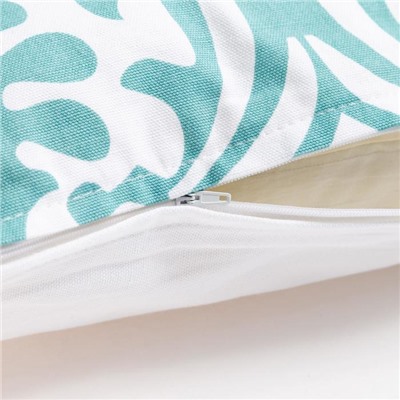 Наволочка декоративная 40×40 см, Monograms mint, 100% хлопок
