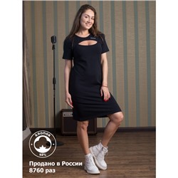 Платье женское три сердечка КЛП1482П1 чёрный