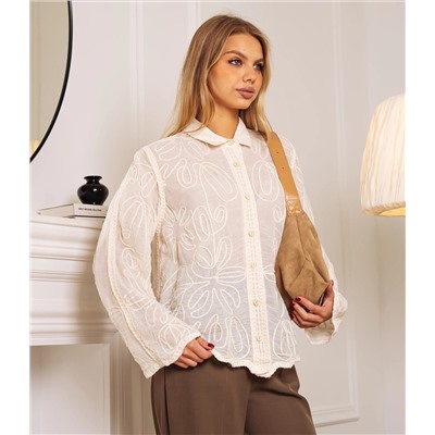 Блуза #КТ808 (8), светло-бежевый