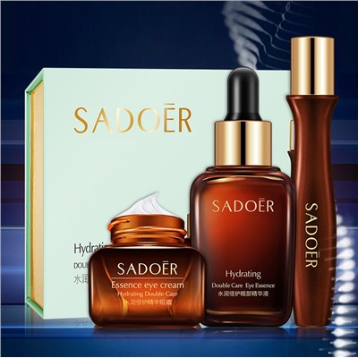 Набор для ухода за глазами антивозрастной Sadoer (Крем + Эссенция + Сыворотка-роллер)