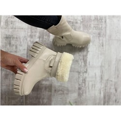 998 Fashion A3311-МП/Z Ботинки женские молочн иск кожа, подклад нат шерсть