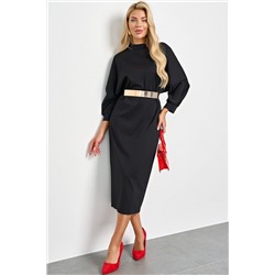 Платье чёрное трикотажное