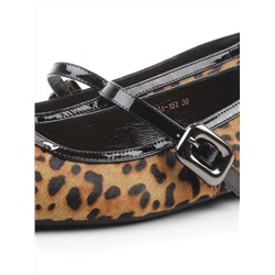06-H11A-15Y BROWN/LEOPARD Туфли женские (натуральная кожа с ворсом)