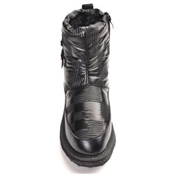 LD-750 Fashion T-B17-1-МП/Z Полусапожки женские чер нейлон+иск кожа, подклад иск мех